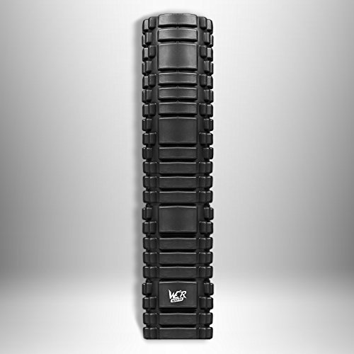 We R Sports Rejilla Espuma rodillo ausl?Ser punto Gimnasio Pilates Masaje Physio Violación Yoga 61 cm (Black)