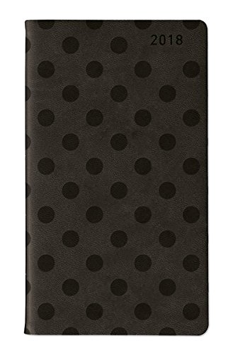Preisvergleich Produktbild Ladytimer Slim Deluxe Black 2018 - Taschenplaner / Taschenkalender (9 x 16) - Tucson Einband - Motivprägung Punkte - Weekly - 128 Seiten
