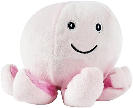 Nicholco Puppy Dog Cute Octopus Shape Plush Chew Teething Teeth Cleaning Playing Toy size Medium (Pink)
