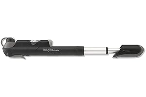 INFLADOR GIYO Mini TELESCOPICO Doble Valvula con MANOMETRO