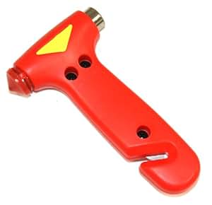 Coupe A Glace Marteau De Secours Sumex - Brise-Vitre Et Coupe-Ceinture - 13x9x6 Cm - Urgence Voiture - Noir/Chrome Brise Vitre Coupe Ceinture Voiture