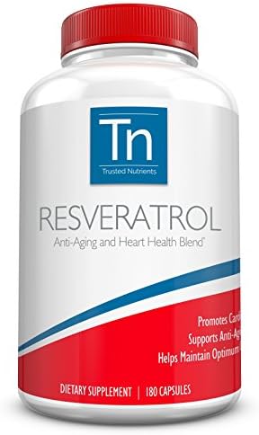 Trusted Nutrients Resveratrol, 1000mg, 180 Count: Special Anti-Aging Blend