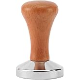 &Ccedil;elik Ahşap 51 mm Espresso Makinesi Tamperi Barista Ekipmanı mt135