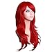 Discoball® Women's wine Red Fashion Natural Wavy Full Curl Wigs Cosplay party wigs