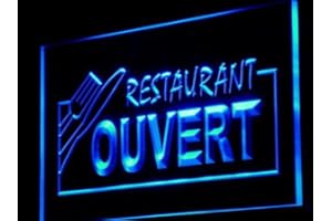 ADVPRO Enseigne Lumineuse j184-b OUVERT Restaurant OPEN Food Neon Light Sign