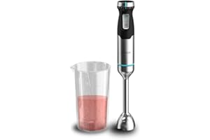 Cecotec Mixeur Plongeant Power Pulsar 2300MAX, Puissance Maximale de 2300W, 4 Lames en Acier Inoxydable, Pied XL, Protection contre les Éclaboussures, Bécher de 700ml sans Couvercle Inclus.