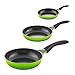 Produktbild 3er Set culinario Bratpfannen, Ø 20, 24 und 28 cm, grün, mit Keramikbeschichtung antihaft und induktionsgeeignet