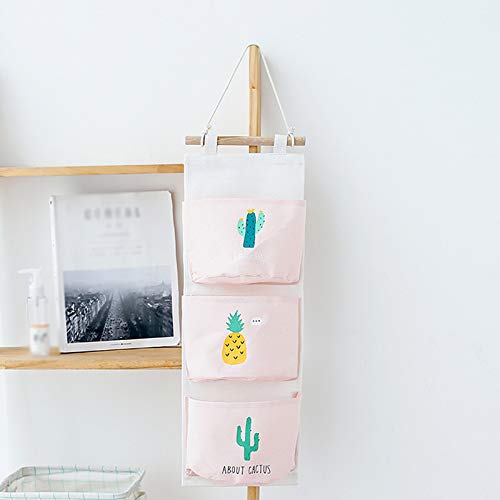Viyo-Mignon-Cactus-Modle-Suspendus-Panier-Lin-Pochette-de-Rangement-Sac-Organisateur-avec-3-Petites-Poches-pour-la-Dcoration-de-la-Chambre-Salon