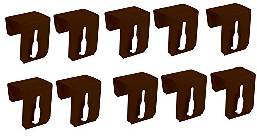 10x Fensterhaken Dekohaken Fensterclip für Fensterdekoration Braun 12-20mm UNIVERSAL - 2