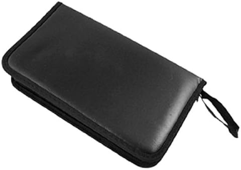 SODIAL(R) 80 VCD DVD CD Faux Leather Case Storage Holder Organizer Black