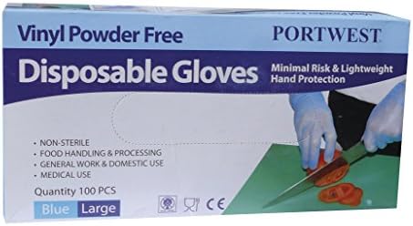 Powder-free Vinyl Disposable Gloves, 100Gloves Per Box, Size M / L / XL, CE Certified, Free of Softeners