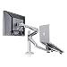 Produktbild Crecontino OA-7X Aluminium Kombi Tischhalterung für Monitor + Laptop (mit verlängerter Arm), Premium Design, Monitorarm / Monitorhalterung / Bildschirmhalterung / Laptophalterung, schwenkbar, neigbar, höhenverstellbar, rotierbar, professionell