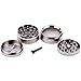 Produktbild Gewuerzmuehle Aluminium Kraeutermuehle Tabakmuehle Muehle Alu Grinder Crusher Metall 4 Teilig mit Sieb Feinsieb Tabak herb mill Dunkelgrau 50mm Neu
