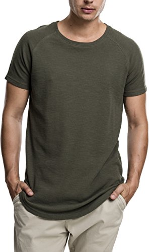 Urban Classics Herren T-Shirt Thermal Slub Raglan Tee, Grün (Olive 176), XX-Large Urban Classics Herren T-Shirt Thermal Slub Raglan Tee, Grün (Olive 176), XX-Large