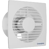 Crompton Axial Air High-Speed Plastic Exhaust/Ventilation Fan (150 mm/6 Inches, White, Pack of 1)