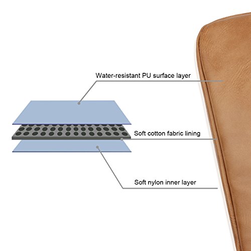 Zikee 15-15,4 Zoll MacBook Pro / Air Kunstleder tasche Laptop Hülle Notebooktasche Laptoptasche mit Handgriff und diversen Taschen. Stilvolle, wasserfeste Business-Aktentasche für den Schutz Ihres MacBooks (Braun,15,4) - 9