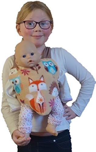 FUZZLEBUZZ DOLL BABY CARRIER - BOY AND GIRL COLOURS AVAILABLE (Children: L, Woodland/Stars Mocha)