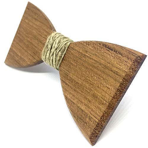 Preisvergleich Produktbild Marachic Holzfliege für Männer, handgefertigte Holzfliege, Wenge-Holz, Männer-Jungs - europäische Marke für Fliegen, verstellbarer Riemen, Geschenkbox, Bekleidungszubehör, Hochzeits-Smoking, Anzug