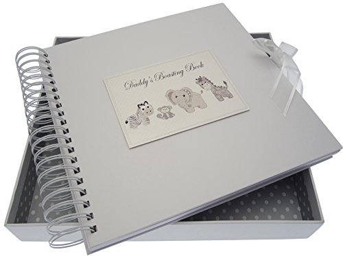 White Cotton Cards Silver Toys Daddy's Boasting Card and Memory Book