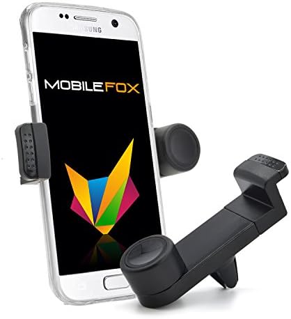 Mobilefox Air Vent Holder Smartphone Mount Car 360° for Samsung Galaxy S9/S8/S7/S6/S5/S4/A3/A5/A7/mini/Edge/Note Black