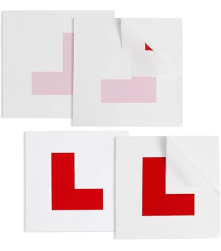 2x Learner Driver Stickers - DVLA Legal Size - L PLATE - Self