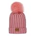 Produktbild FeiyanfyQ Inverno foderato in Pile fodera Pompon berretto da Baseball Cappello da Bambino all'aperto Cappello lavorato a Maglia - rosa