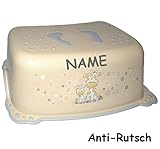 2 tlg. Set: ANTI RUTSCH – Trittschemel & Töpfchen / Nachttopf – “ Giraffe – creme “ – Tritthocker / Kindersitz – Kinderschemel & Kindertritt – groß – ideal als Erhöhung & Sitz – Kinderhocker – auch für Toilettentrainer – für Kinder Mädchen Jungen – Bad Kunststoff – Babytöpfchen / Kindertopf / Lerntöpfchen - 4