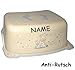 Produktbild ANTI RUTSCH - Trittschemel / Tritthocker / Kindersitz - " Giraffe - creme " - incl. Name - Kinderschemel & Kindertritt - groß - ideal als Erhöhung & Sitz - Kinderhocker - auch für Toilettentrainer - für Kinder Mädchen Jungen - Bad Kunststoff - Trittbank - Tiere / Giraffen Zoo