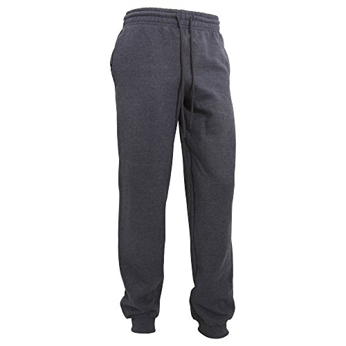 Gildan - Pantalones de chandal gruesos con puño Modelo Jogging Hombre caballero (Mediana (M)/Gris oscuro)