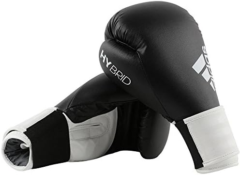 Adidas Hybrid 100 Boxing Gloves (Black/White, 14oz)