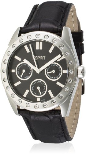 Esprit Damen-Armbanduhr Black Star Analog Quarz Leder ES103382002 Esprit Damen-Armbanduhr Black Star Analog Quarz Leder ES103382002