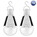 Produktbild YLJYJ LED Glühbirne Solarlampe, Tragbare Camping Hof Notbeleuchtung IP65 wasserdicht für Camping, Wandern, Angeln, Gartenhaus, 2 Pack, 7W