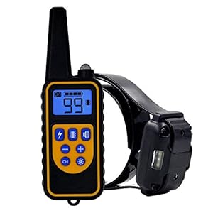 Collar de entrenamiento de perro con mando a distancia, recargable, resistente al agua, receptor de entrenamiento, dispositivos con vibración para perros, entrenador de mascotas, seguimiento de luz nocturna, rango remoto de 550 metros, pantalla LCD ligera