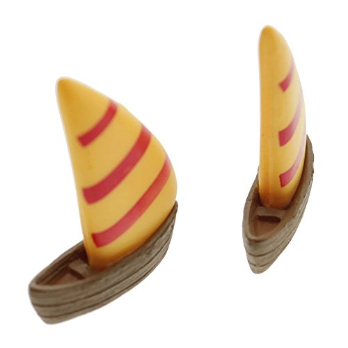 5Pcs DIY Miniatur-Segelboot-Boots-Art-Garten-Fee-Landschaft Ornament-Fertigkeit-Dekoration – zufällige Farbe - 8