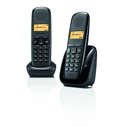 Telefono inalambrico DECT a 150 duo negro