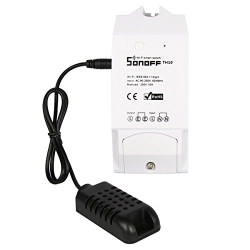 TH10 con sensor AM2301 Monitoreo de Temperatura y Humedad WiFi WiFi Switch para DIY Inicio de Smart Work con Amazon Alexa