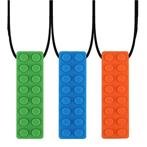 Confezione da 3 pacco + Collana di masticazione sensoriale extra per ADHD, dentizione, autismo, mordente, motore orale Chewy Stick/Tube Gioielli giocattolo per ragazzi ragazze adulti bambini piccoli