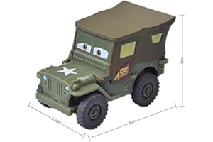 SUOSUO LZWJD Pixar Cars 3 Chick Hicks Police Police McQueen Mater Favoloso Hudson 1: 55 Diecast Metal in Ley Model Car Giocattoli per Ragazzi (Colore : Sarge)