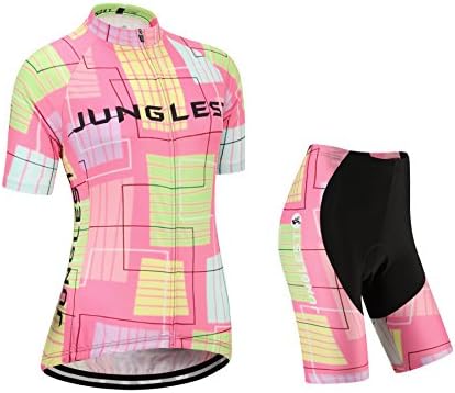 (3D pad)(Type:Set size:M) Cycling Women Jersey breathable Short vest Sleeve windbreaker perspiration Fashion Jerseys performance