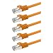 Produktbild rocabo 121205 RJ45 Netzwerkkabel Patchkabel mit CAT 7, Ethernet Gigabit LAN Switch Router, Halogenfrei 20,00m (5 Stück) Orange