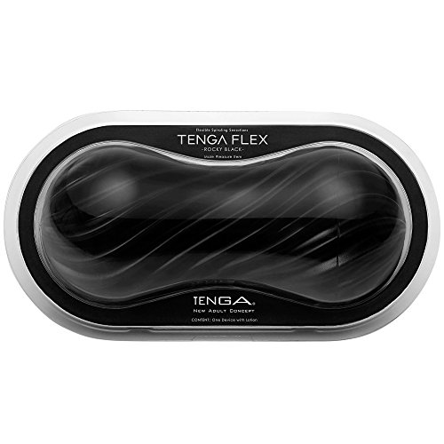 Preisvergleich Produktbild TENGA FLEX - Rocky Black, wiederverwendbarer Masturbator
