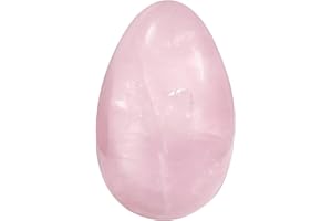 Nupuyai 3cm Quartz Rose Naturelle Décoration d'oeufs en cristal de pierre d'inquiétude, pierre de guérison de paume de poche polie pour la méditation Chakra Reiki de soulagement du stress