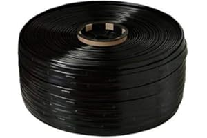 Suinga NASTRO IRRIGAZIONE PER GOCCIA 16 MM 125 METRI Contagocce ogni 30 cm. Tubo piatto con portata 1,16 litri all'ora, nero