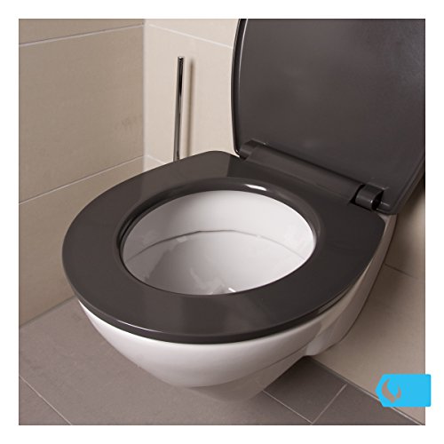 WC Sitz schiefergrau Bullseat 1.2 Design • Absenkautomatik / Softclose • abnehmbar • easyclean • Toilettendeckel • Klobrille • hochwertiges Duroplast - 5