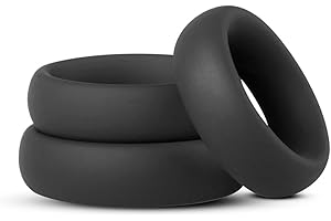 Teazers El Set Anillo de Pene Silicona– Juego de Anillos para Pene con 3 Diámetros Diferentes - Para una Erección Fuerte y Duradera - Hecho de Silicona Médica - Negro