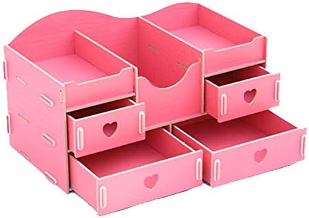 DIY Desk Organiser Office Desk Storage Boxes Lady Jewellery Storage Boxes (Watermelon Red)