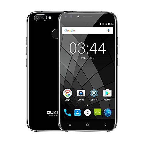 Handy ohne Vertrag, Oukitel U22 5.5 Zoll Smartphone (GroÃŸe Batterie 2700mAh, Android 7.0, 2GB +16GB Interner Speicher, 13MP + 8MP) Handy mit 2 Simkarten GPS Bluetooth WIFI-Schwarz