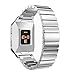 Produktbild Uhrenarmband Für Fitbit Ionic, ESAILQ Solid Edelstahl Zubehör Uhrenarmband Metallbänder für Fitbit Ionic, 130-210mm (Silber)