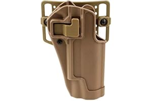 Gexgune Militaire Droit CQC Étui Pistolet Dissimulation Tactique Ceinture Ceinture Boucle Paddle Gun Holster pour Colt 1911 (2 Couleurs en Option)