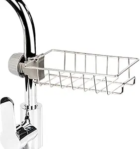 Euxial kitchen Sink Caddy Storage Organizer Drainer Caddy for Dishwashing Soap Sponge Holder Faucet Storage Rack